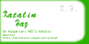 katalin haz business card